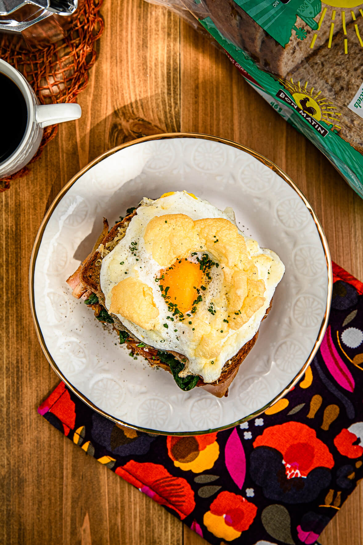 Cloud egg croque madame