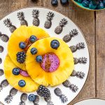 Tranches d’ananas farcies au yogourt glacé