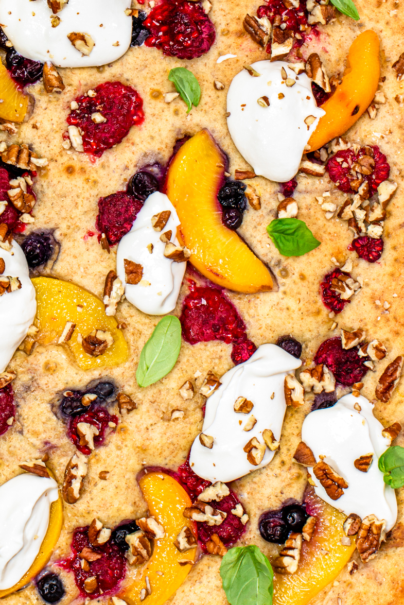 Pancake géant aux fruits