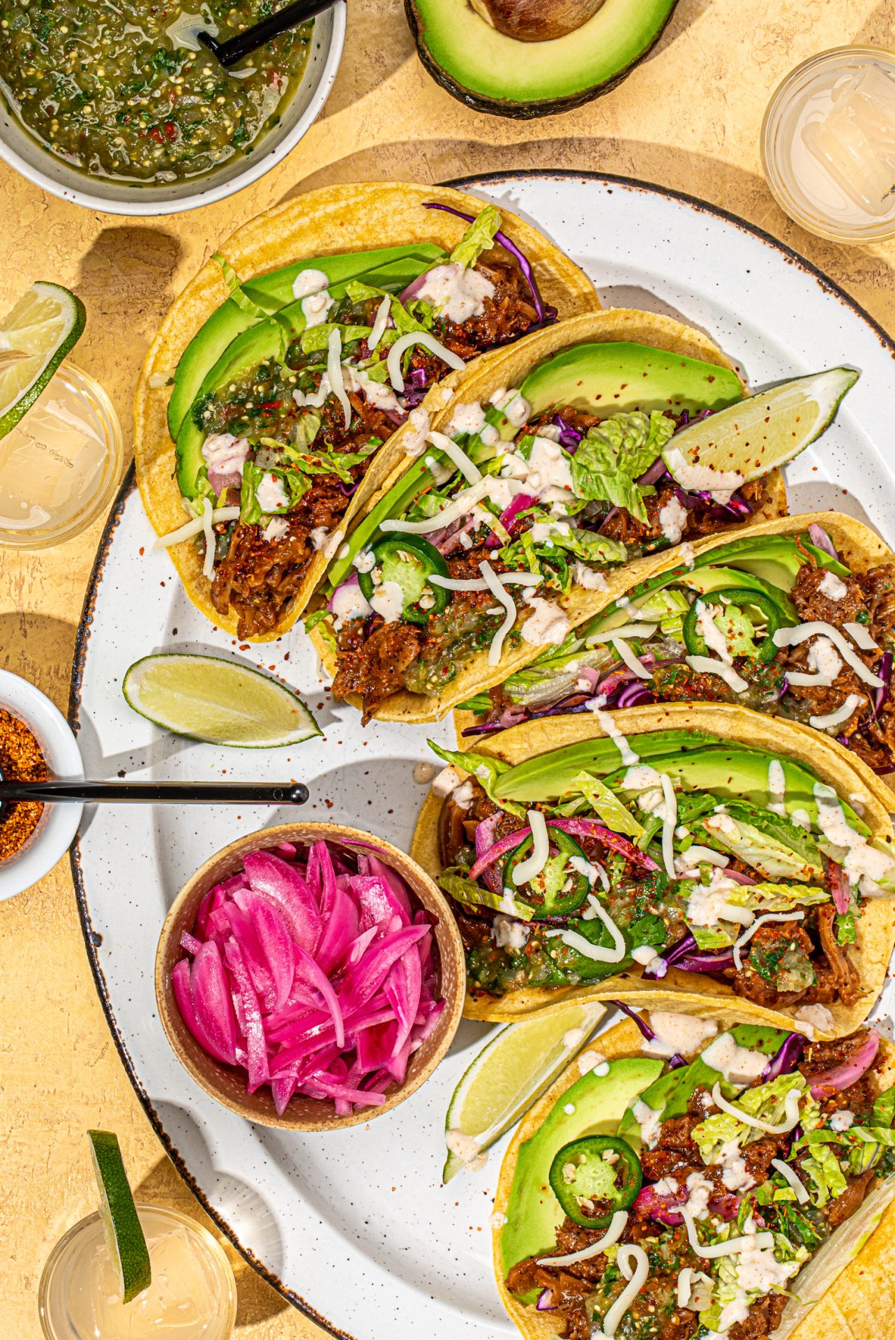 Pulled jackfruit tacos