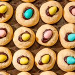 Mini Eggs Thumbprint Cookies
