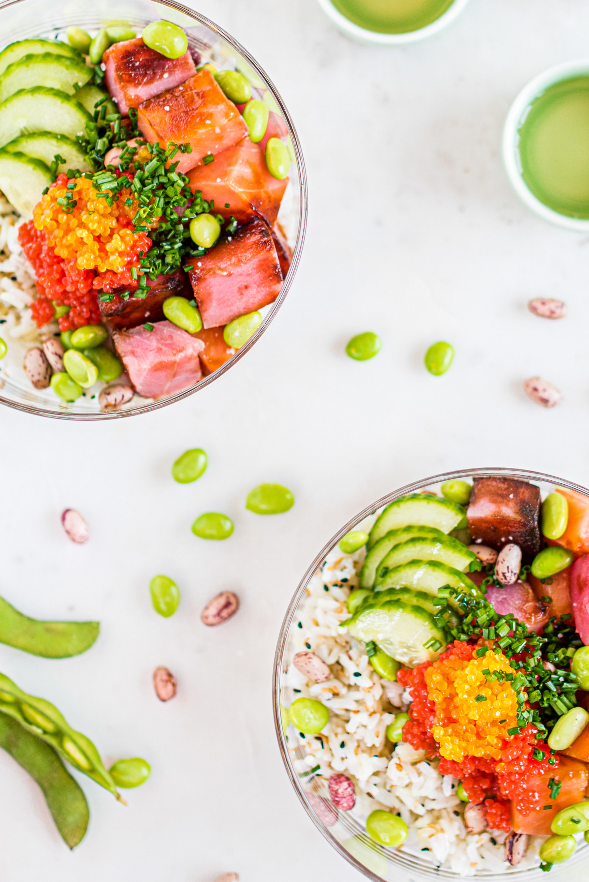 Salmon and Tuna Poke Bowl