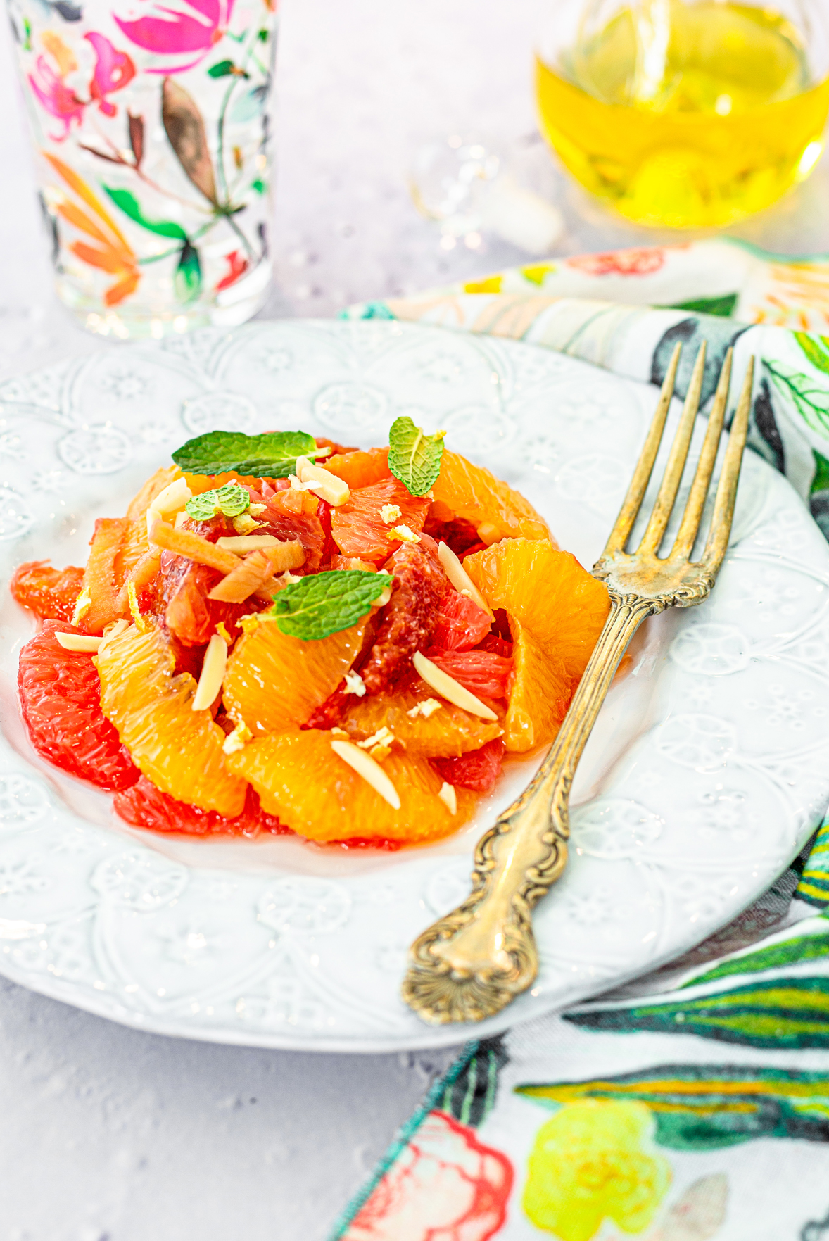 Salad with orange segments
