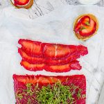 Gravlax de saumon à la betterave