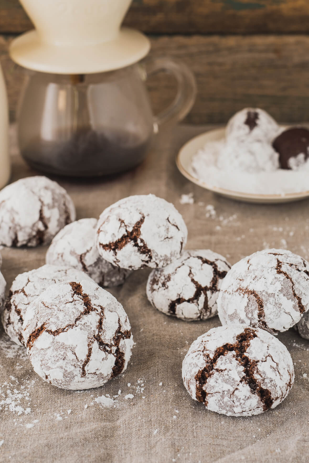 Biscuits craquelés au chocolat