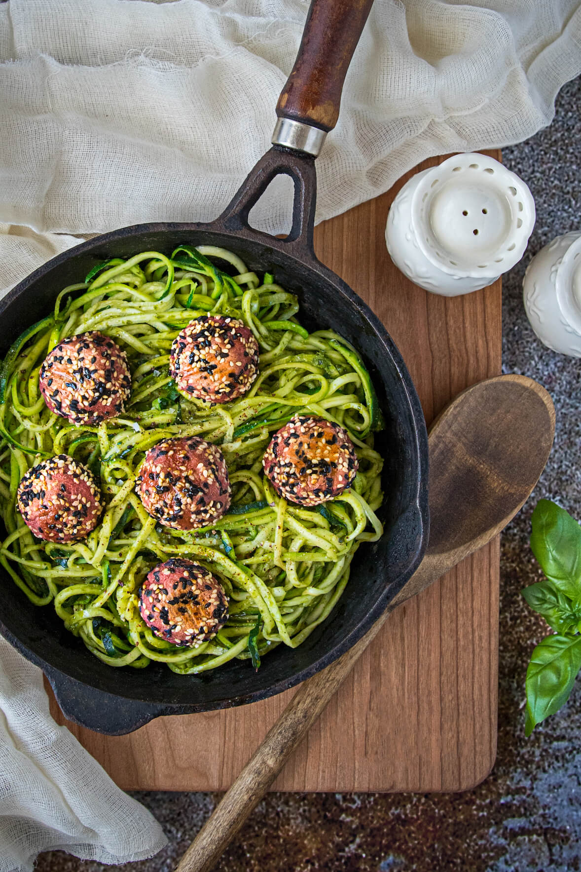 Ricotta & beet vegetarian meatballs