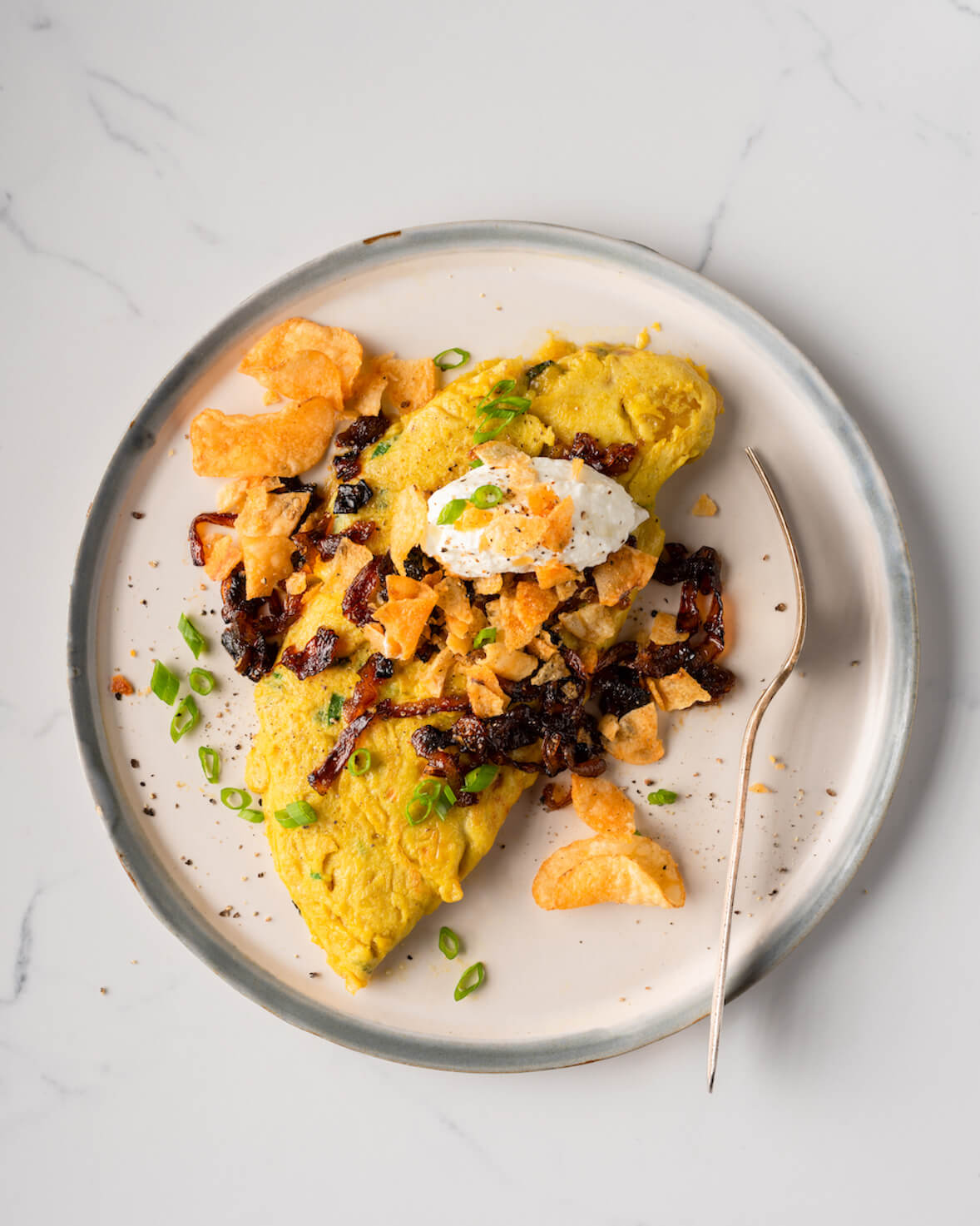 Chip omelette