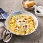 Pâtes déjeuner façon carbonara