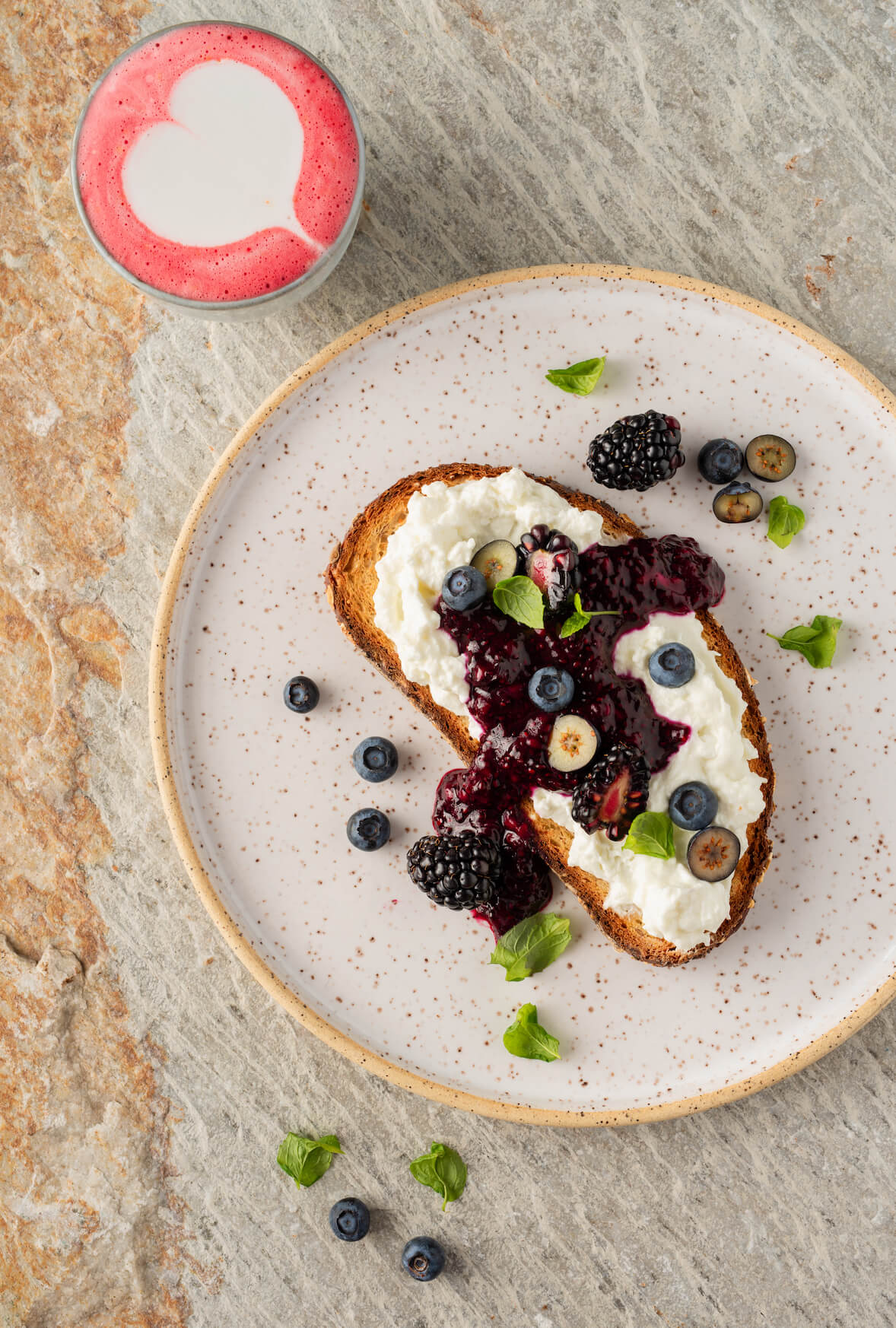 goat cheese and berry compote toasts