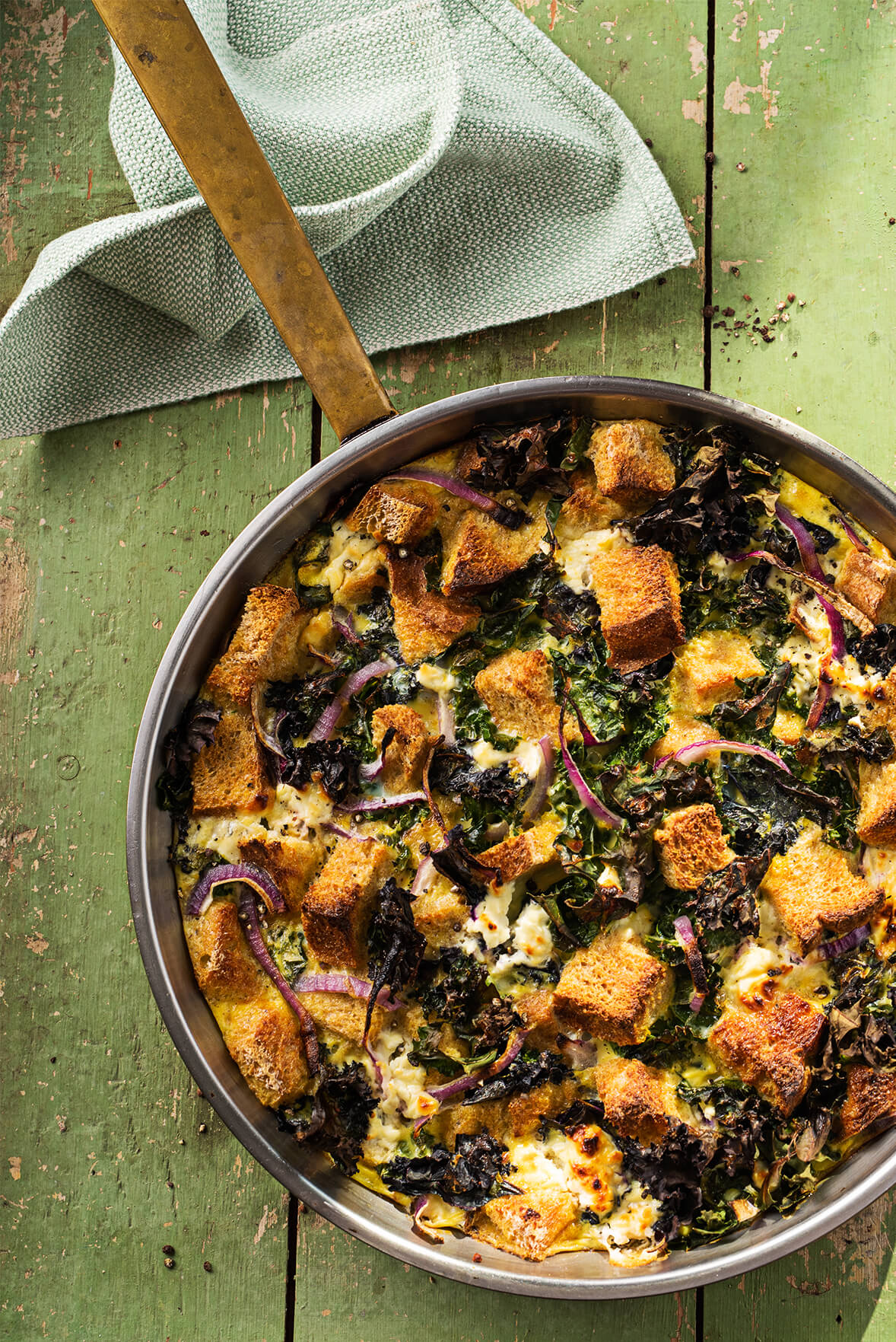 Goat cheese strata