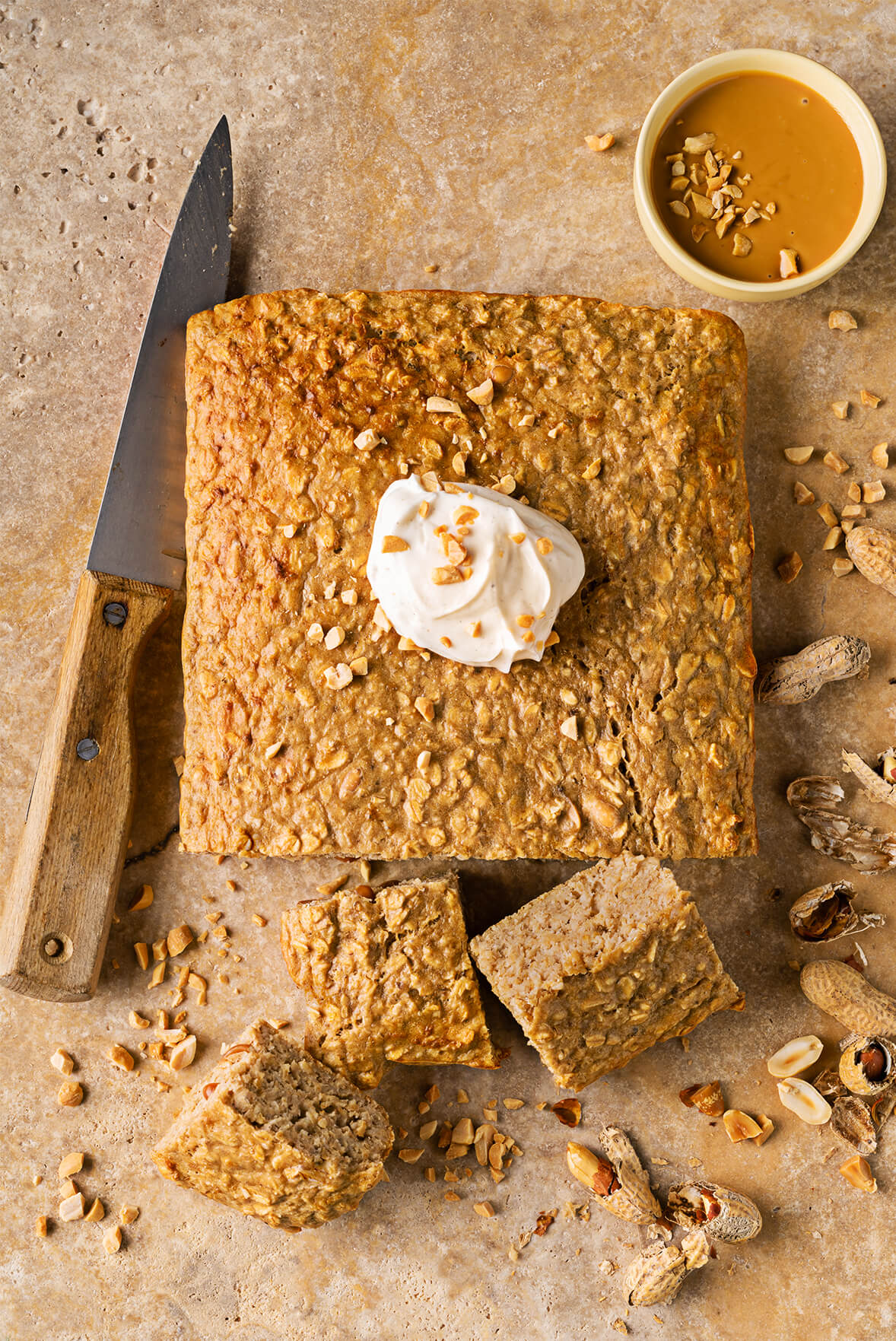 Oven baked peanut oatmeal squares
