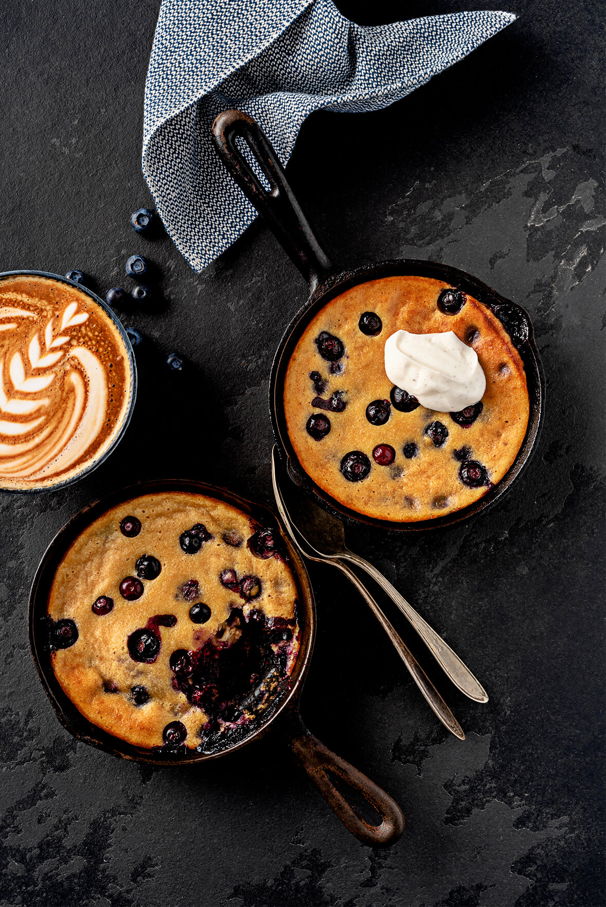 Blueberry flaugnarde