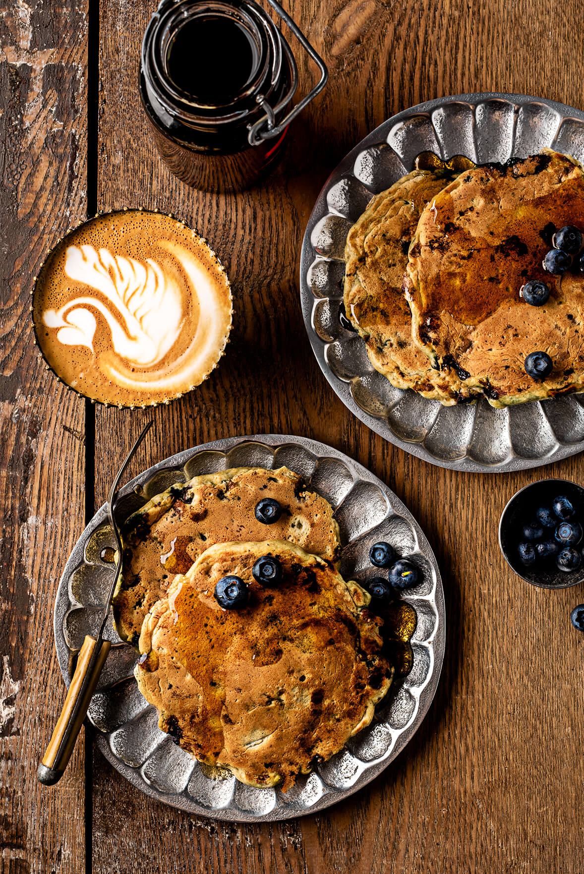 Blueberry and cottage cheese protein pancakes