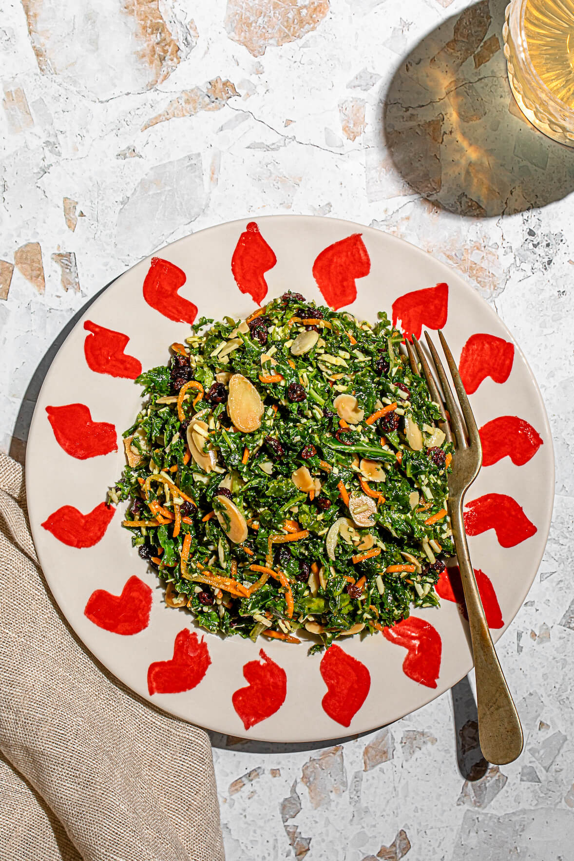 Kale and almond salad