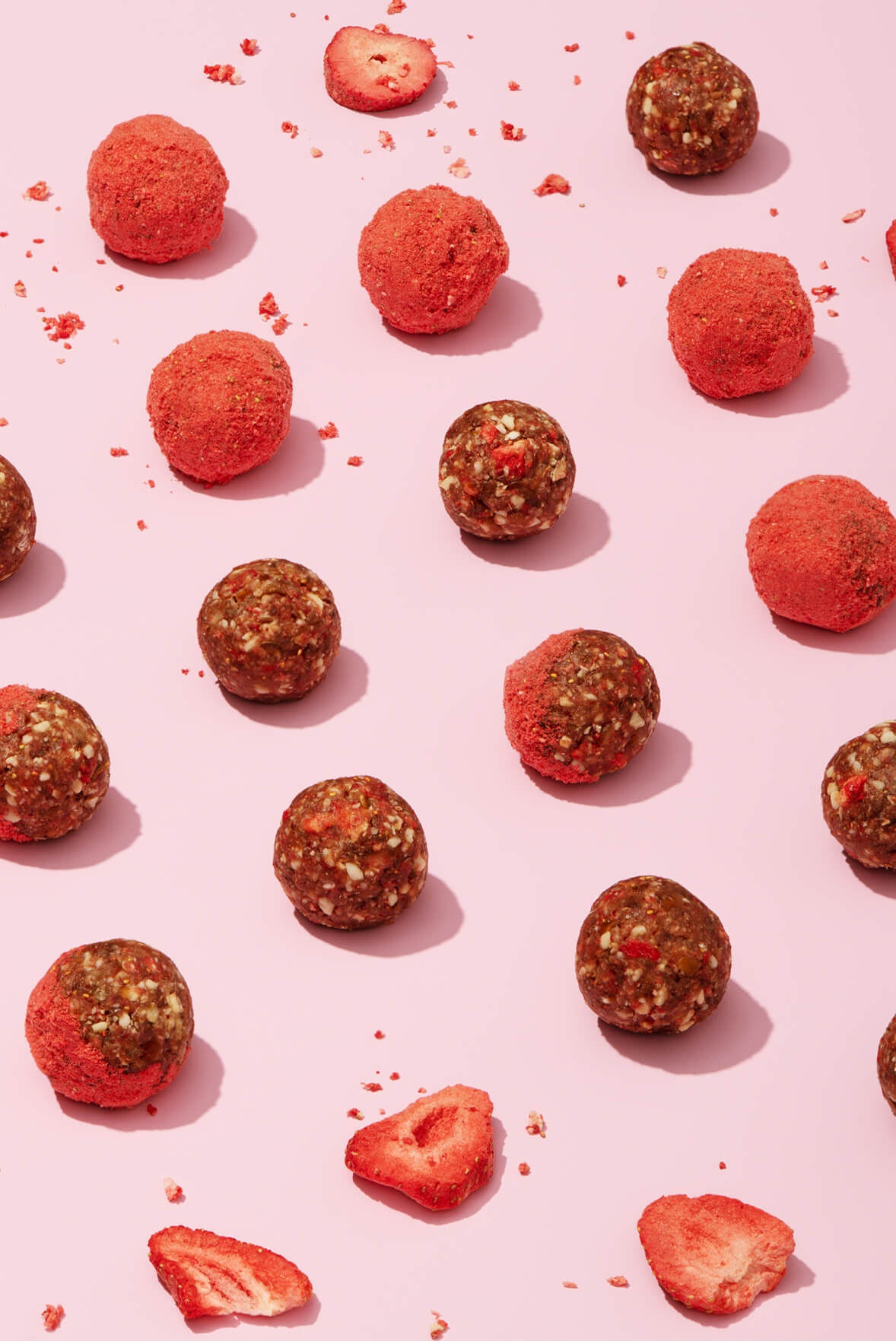 Strawberry energy balls