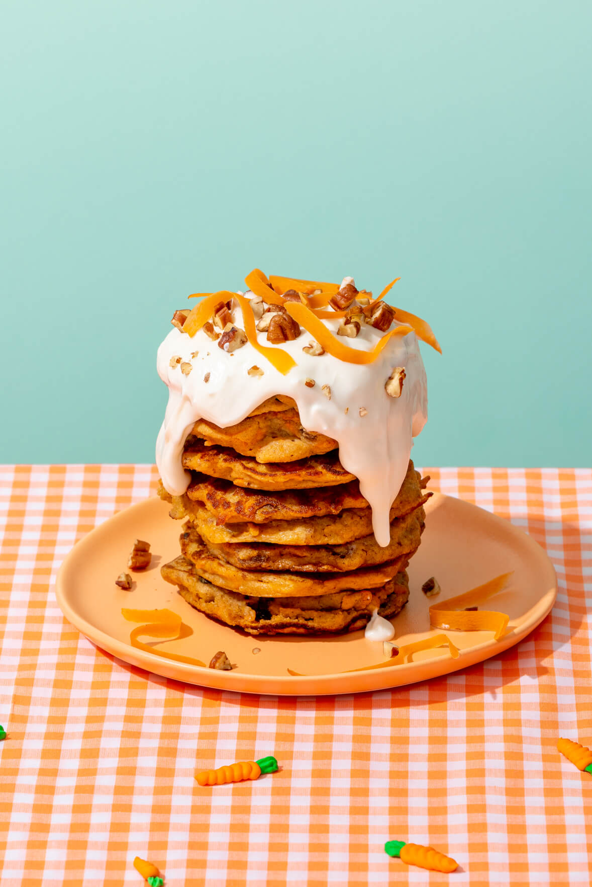 Pancakes protéinés style gâteau aux carottes