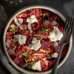 Salade de quinoa, betteraves et mozzarella di buffala