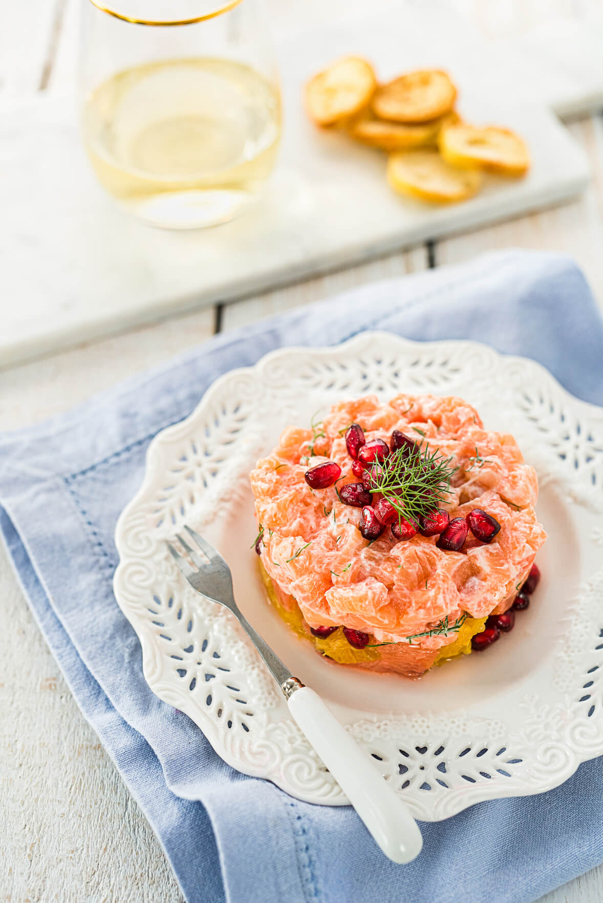Tartare de saumon et agrumes