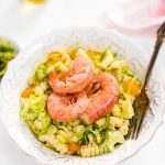Salade de pâtes crémeuse aux crevettes