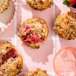 Healthy White Chocolate and Strawberry Muffins