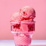 Gelato maison à la fraise