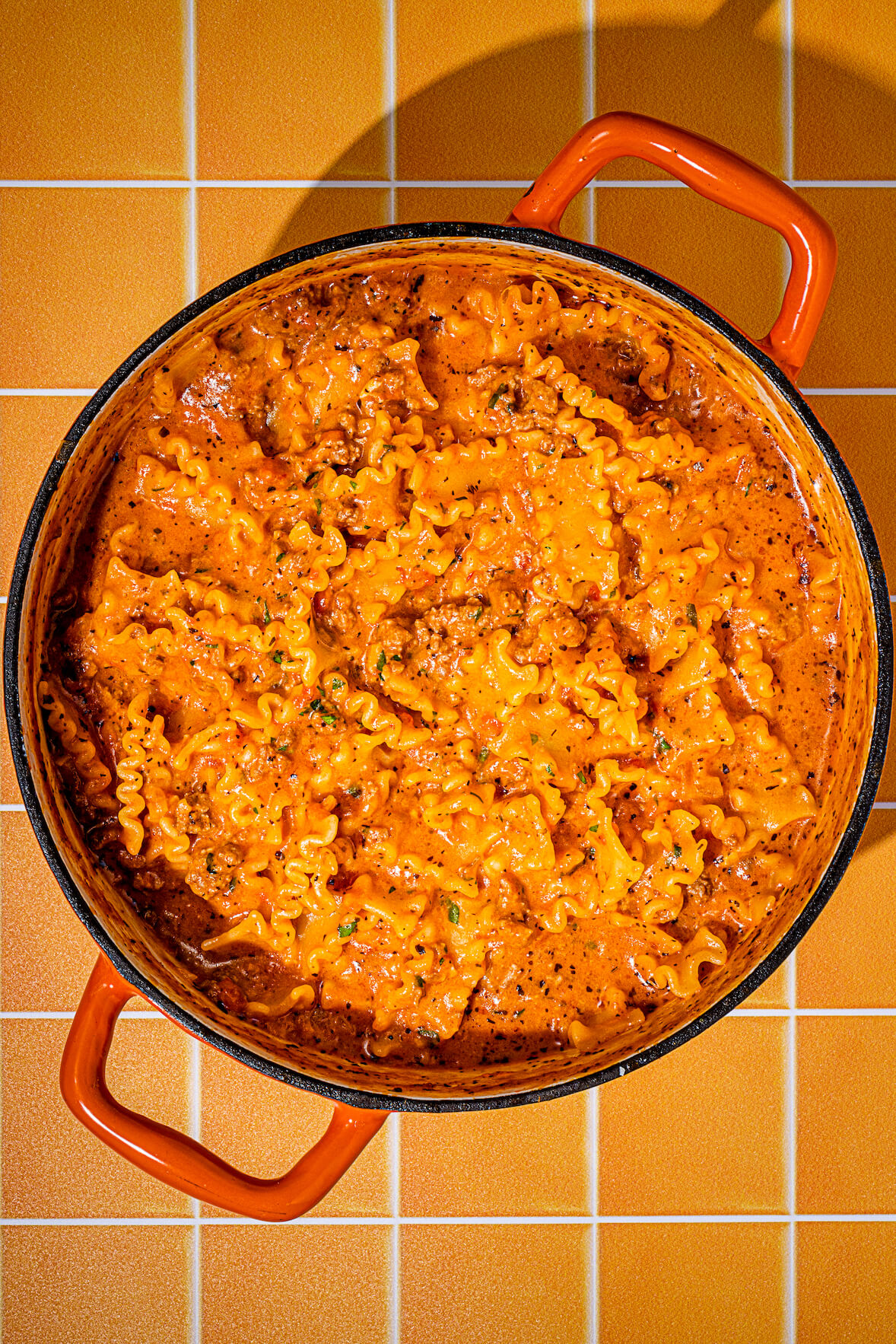 Homemade lasagna hamburger helper style