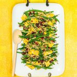 Salade d’haricots verts, maïs et pancetta
