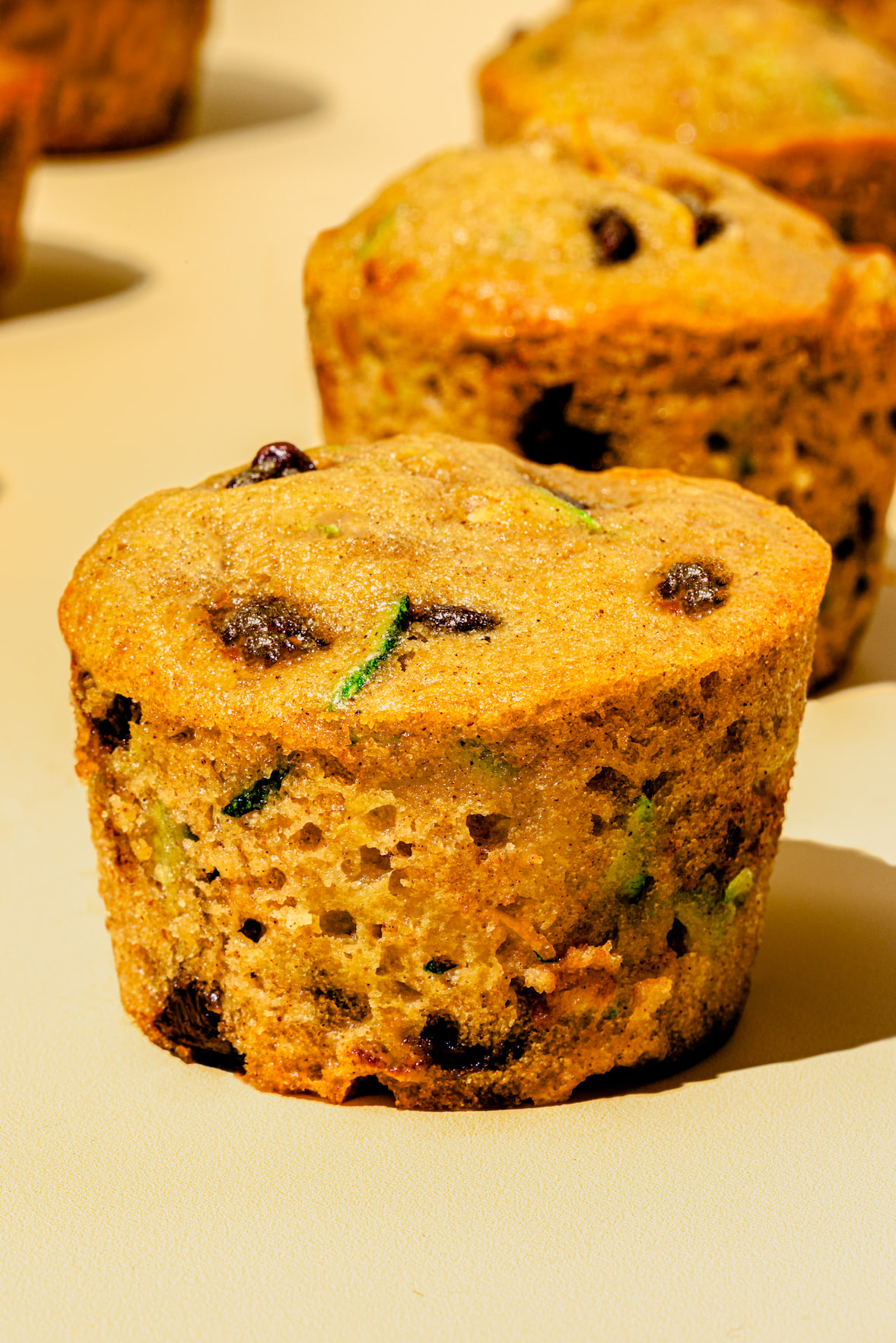 Muffins aux courgettes et au chocolat