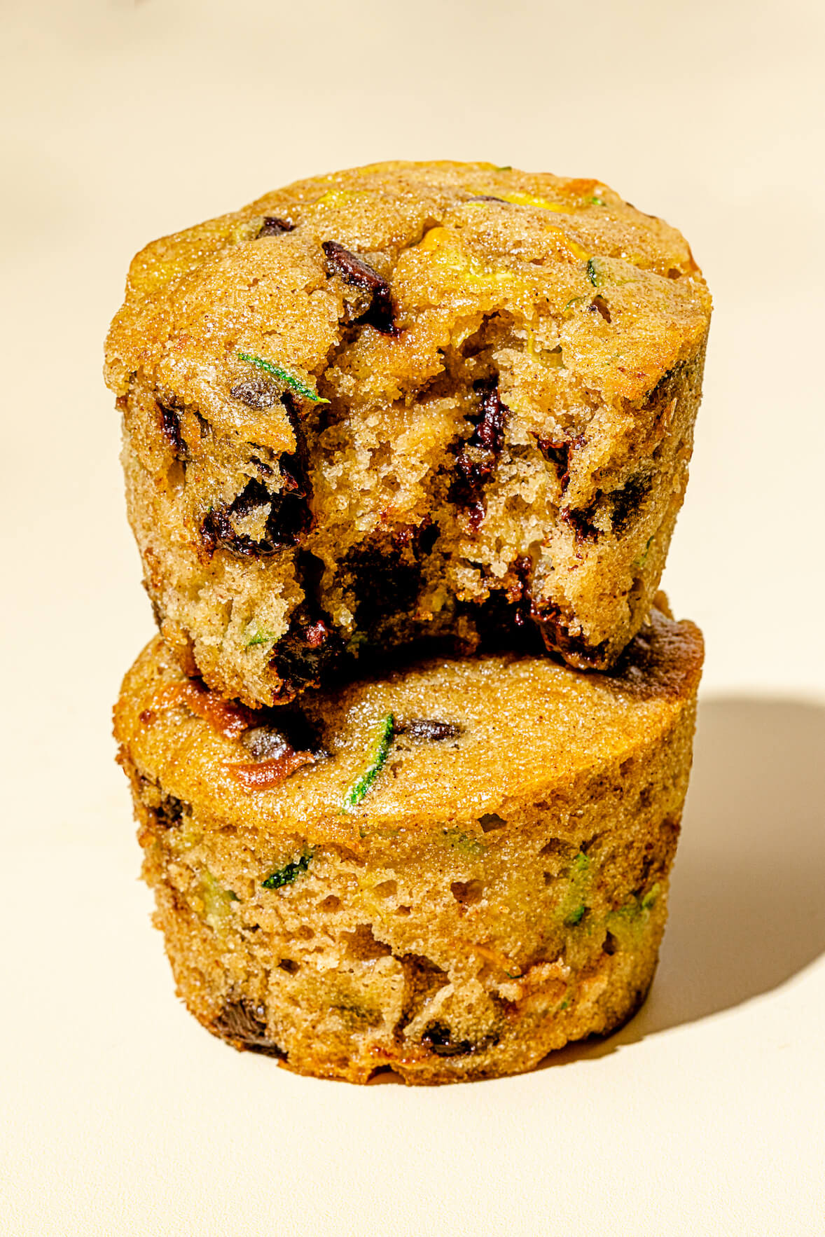 zucchini and chocolate muffins