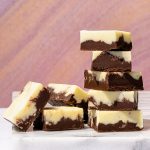 Fudge marbré au chocolat blanc