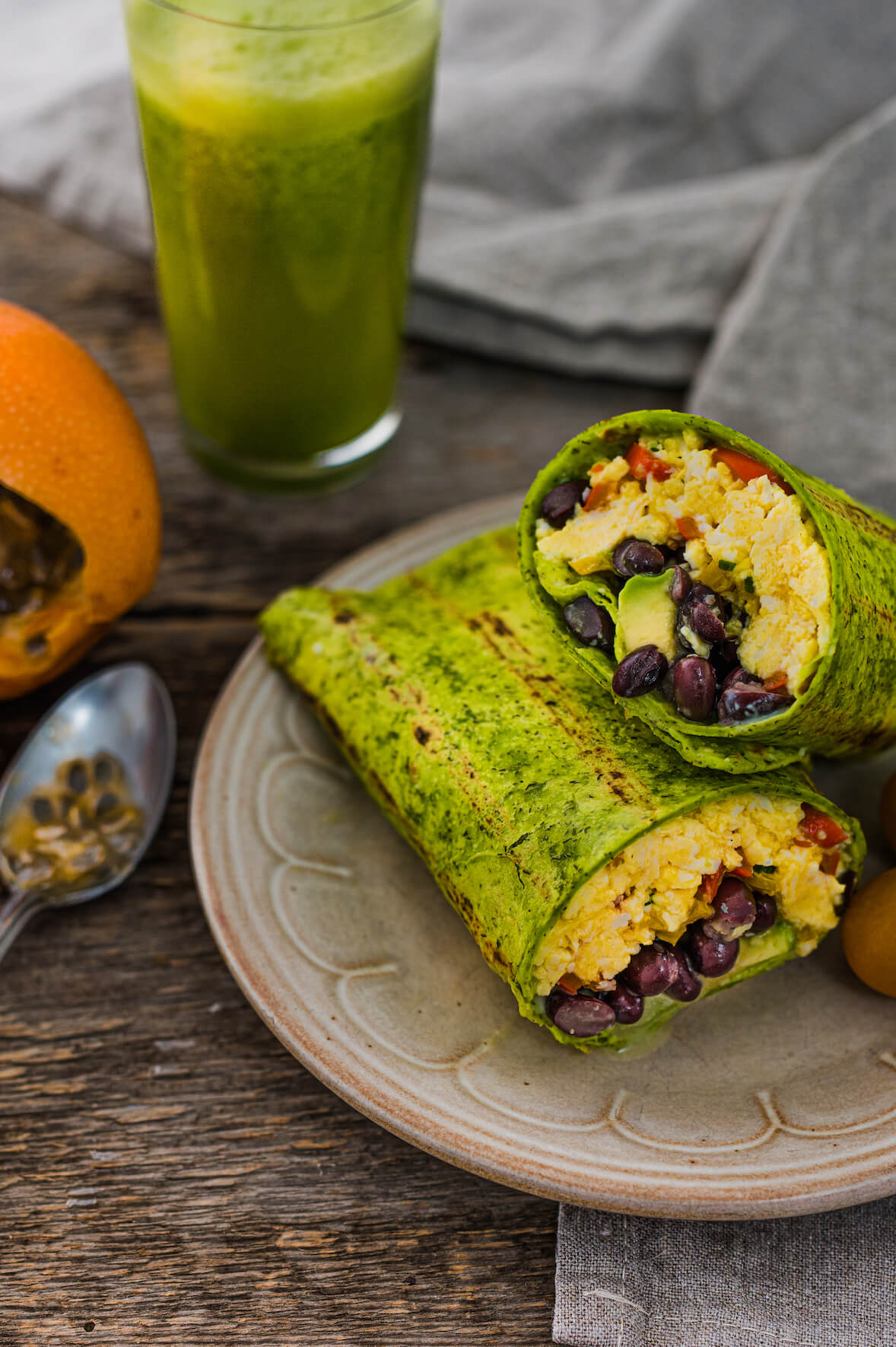 Burritos aux oeufs pour le déjeuner
