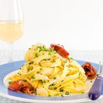 Pâtes Alfredo avec prosciutto grillé
