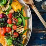 Sweet Potato Puree with Grilled Vegetables