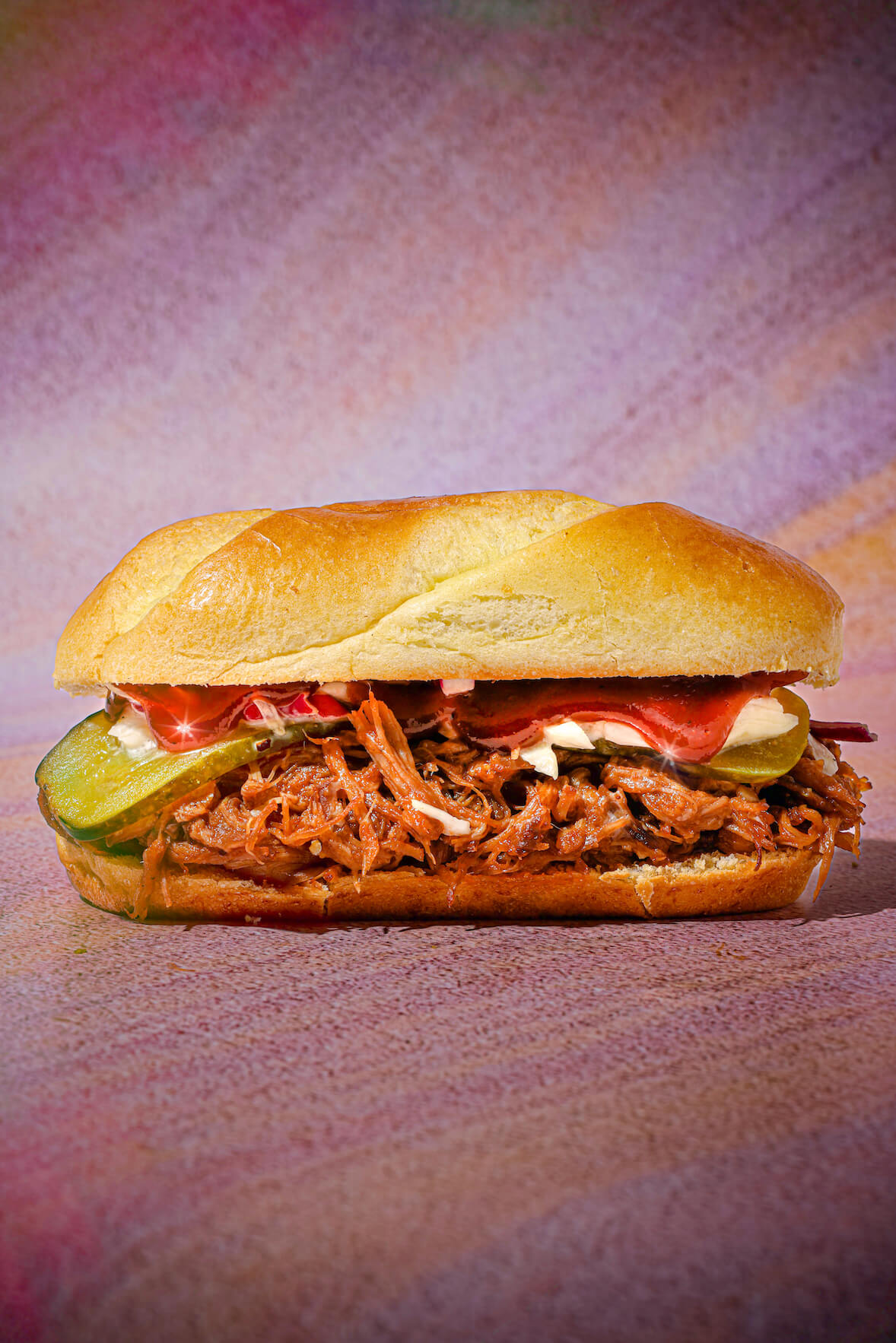 Burger de porc effiloché