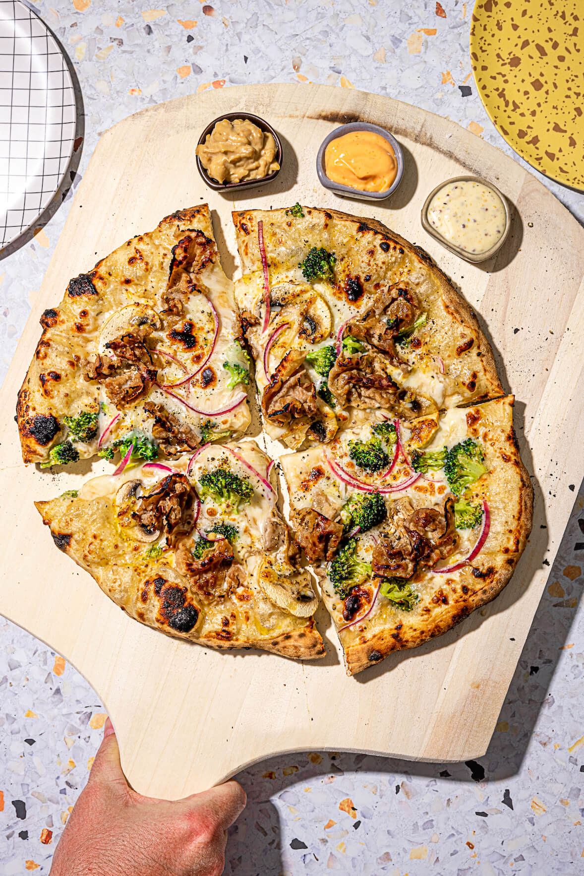Pizza fondue chinoise