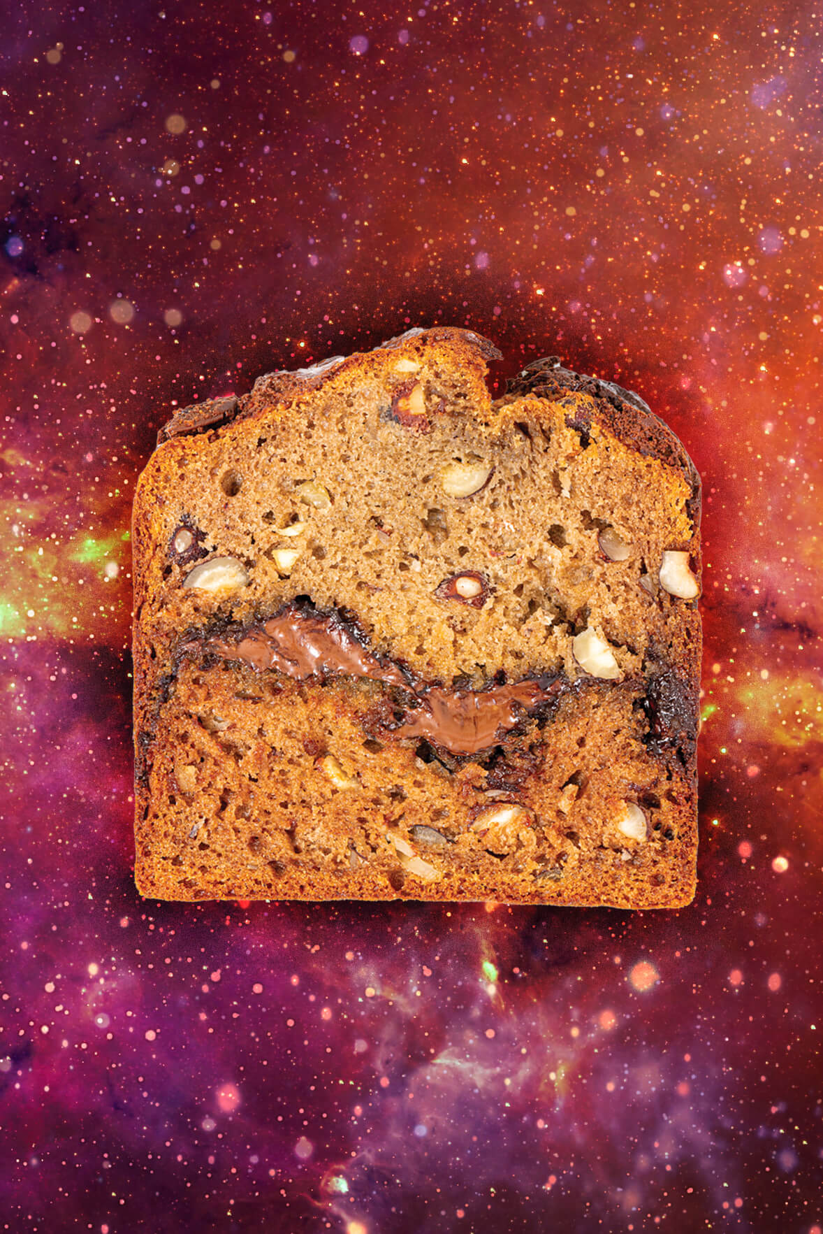 Chocolate hazelnut spread (Nutella) banana bread