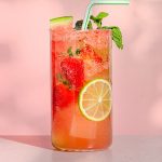 Sangria rose melon d’eau et fraises