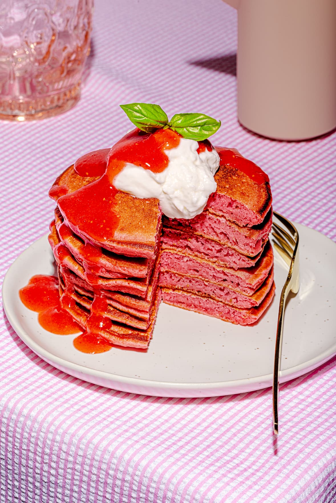 Pancakes aux fraises