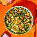 Salade d’orge perlé et de courge rôtie