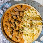 Tagliatelles avec boulettes de porc à la suédoise