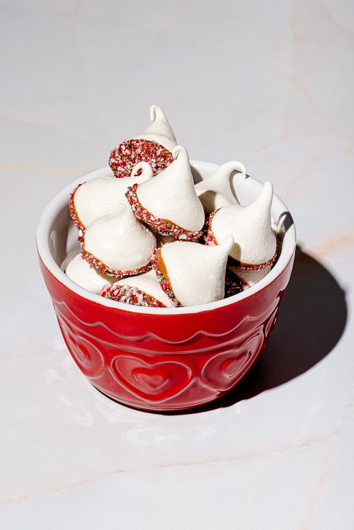 Meringues choco-menthe (avec canne de bonbon)