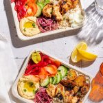 Assiette shish taouk avec poulet mariné