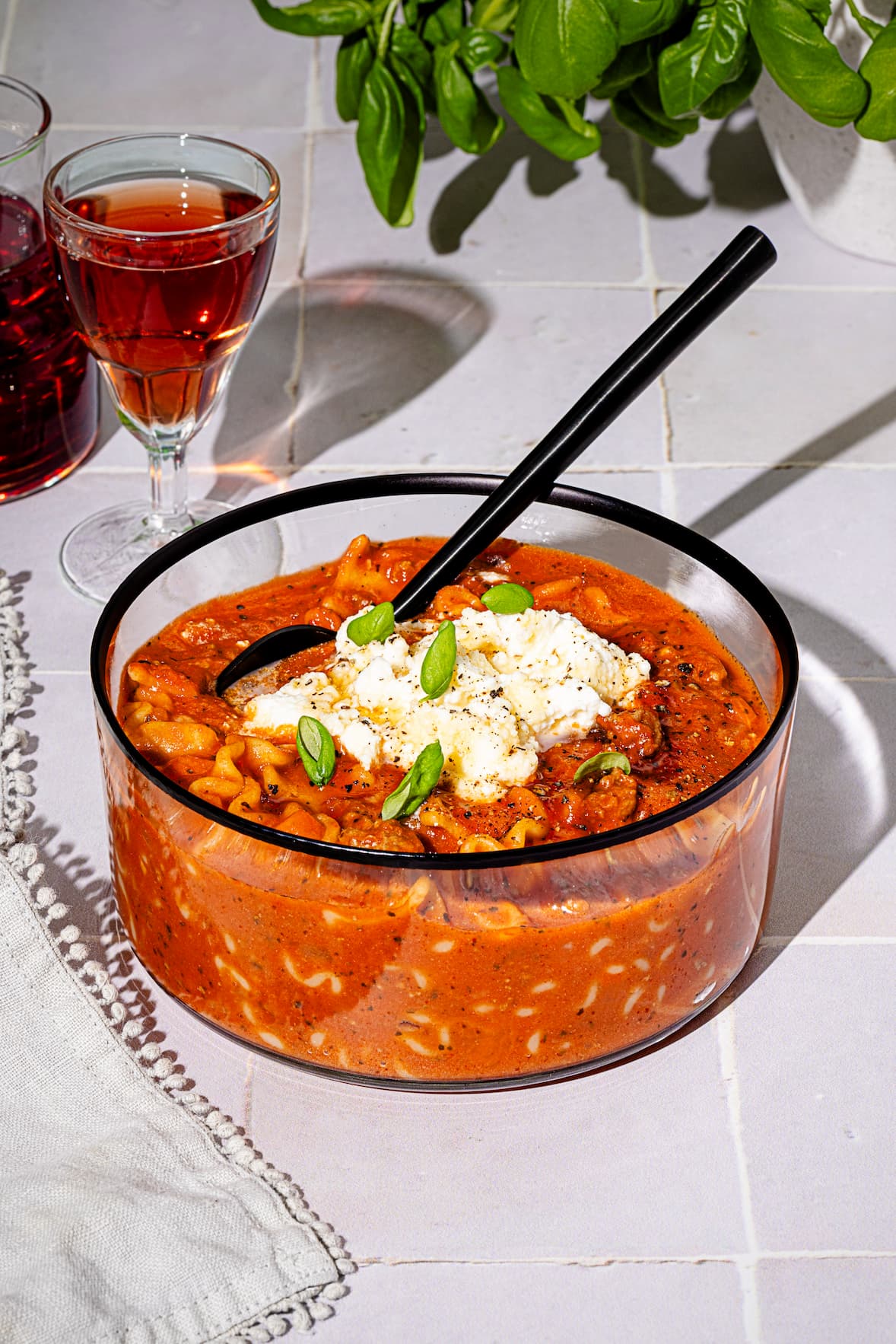 Recette de soupe lasagne à la viande