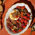 Burrata aux légumes rôtis et au zaatar