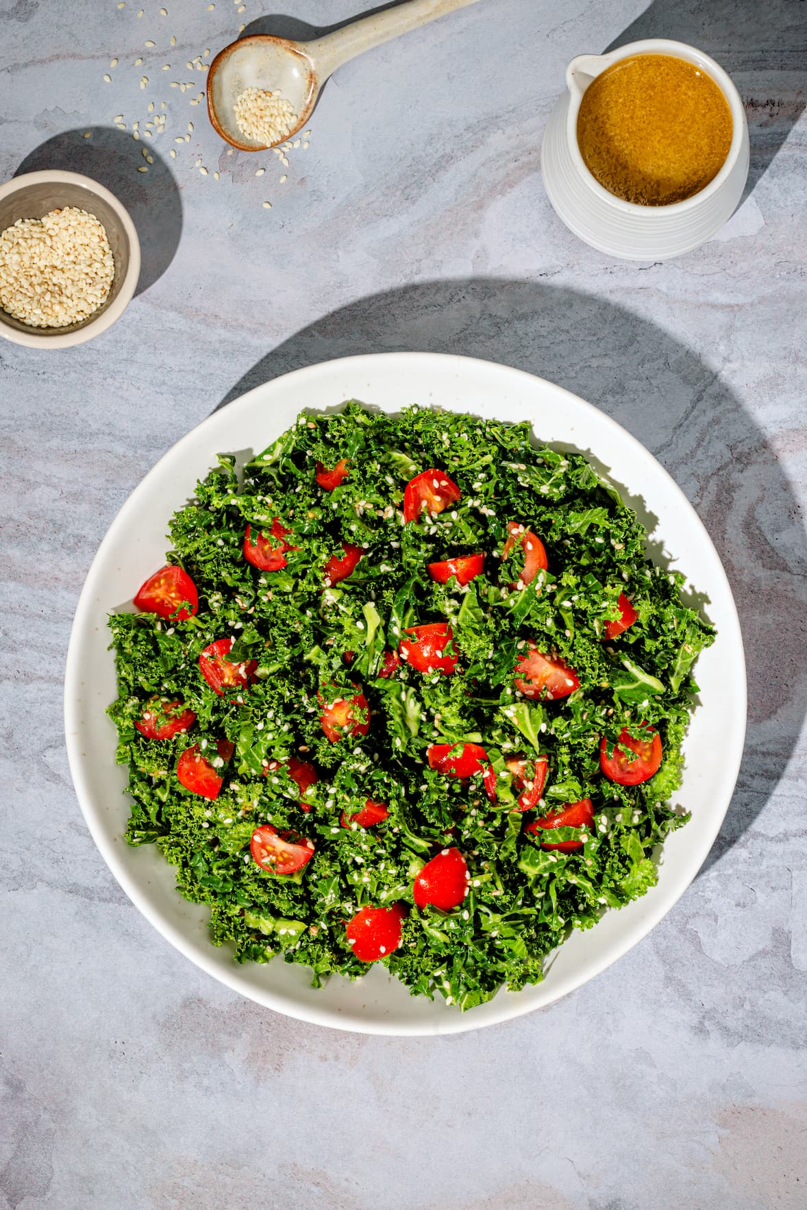 Salade kale miso sésame