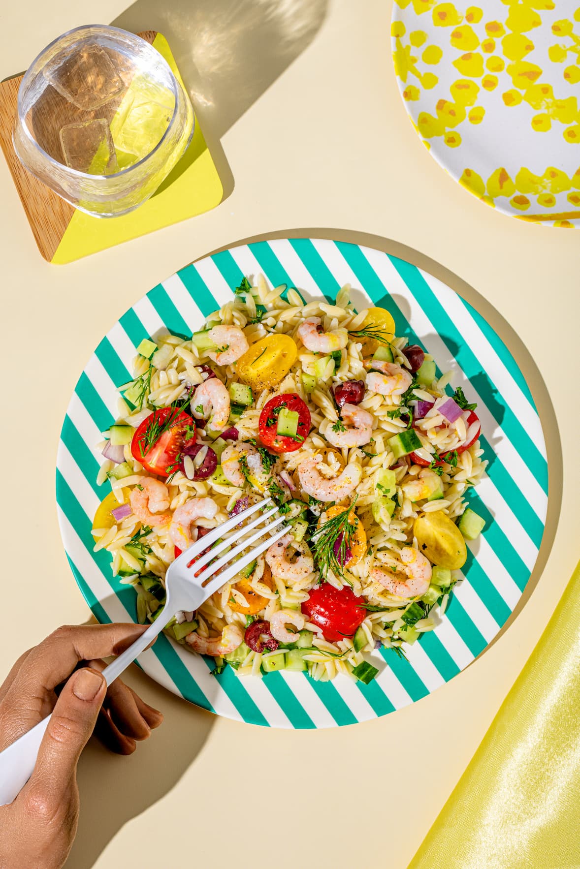 Salade orzo citron et crevettes