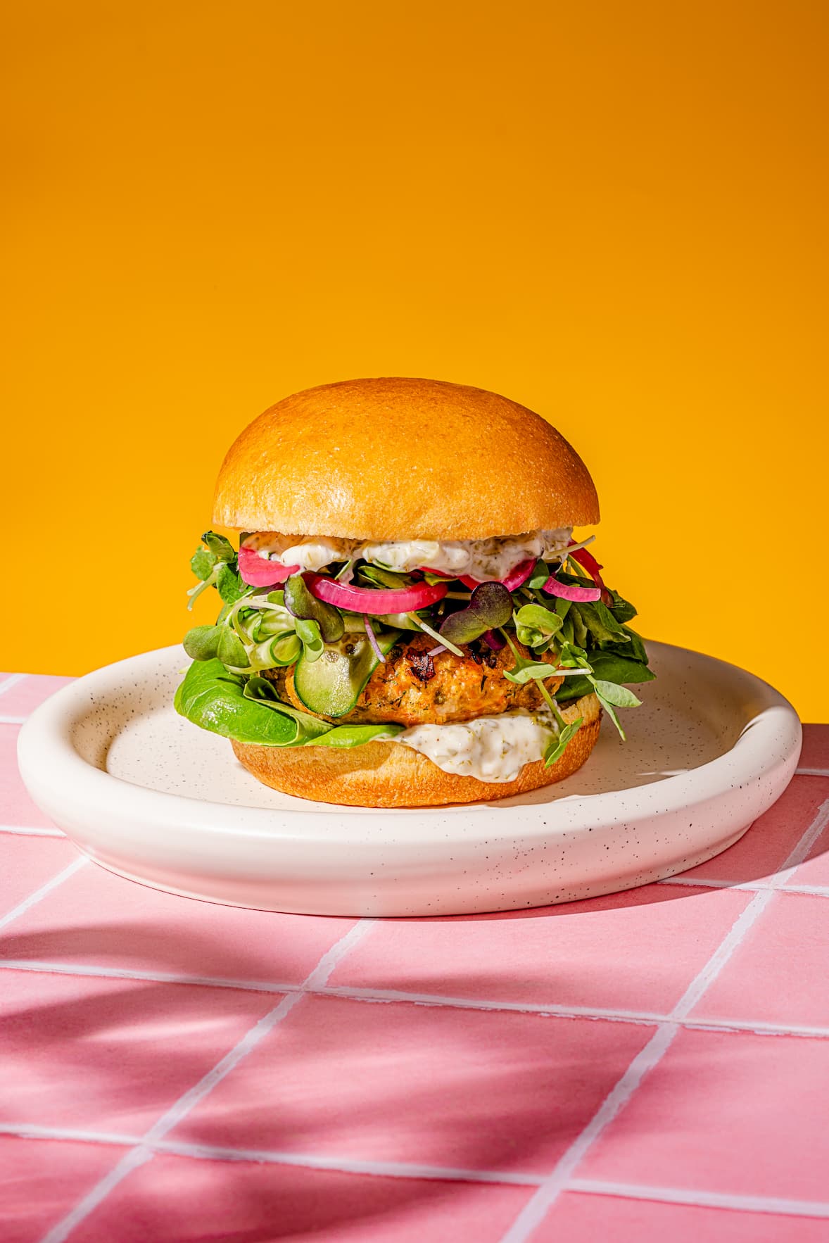 Burger au saumon