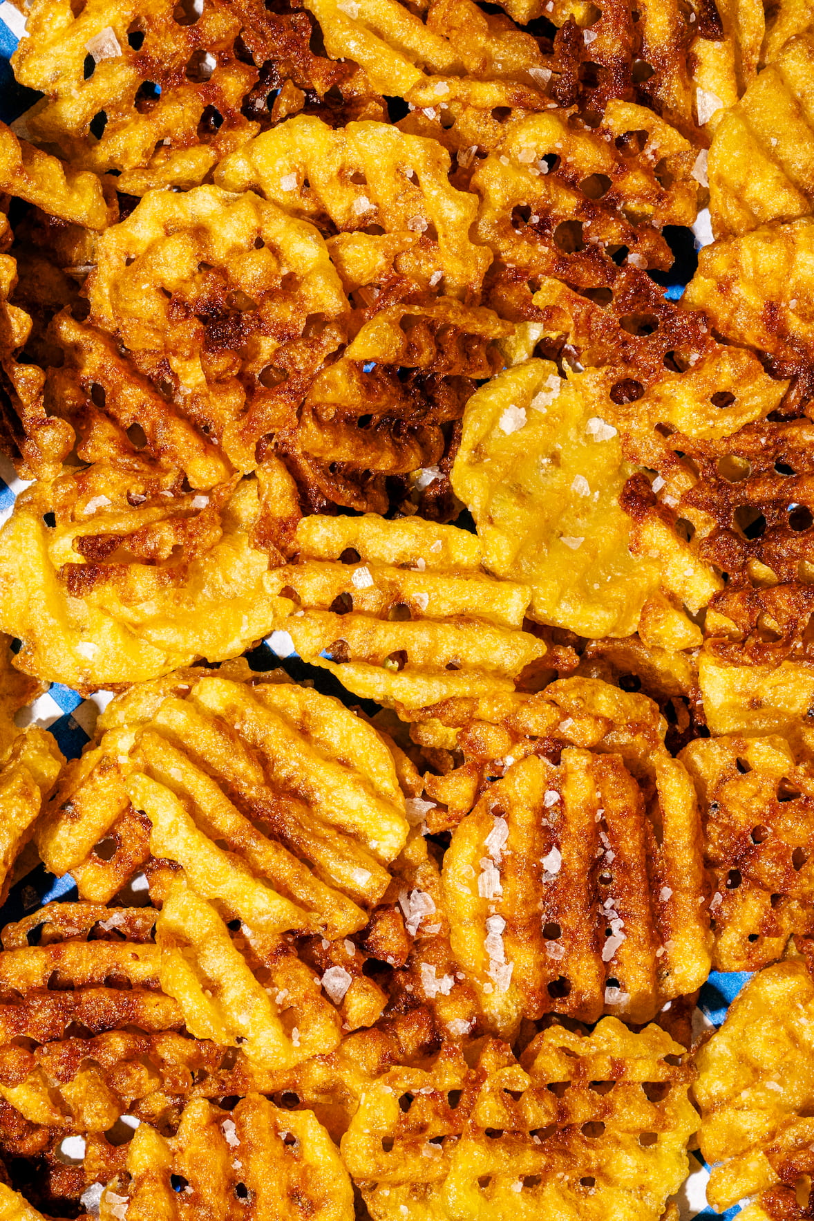 Frites gaufrées