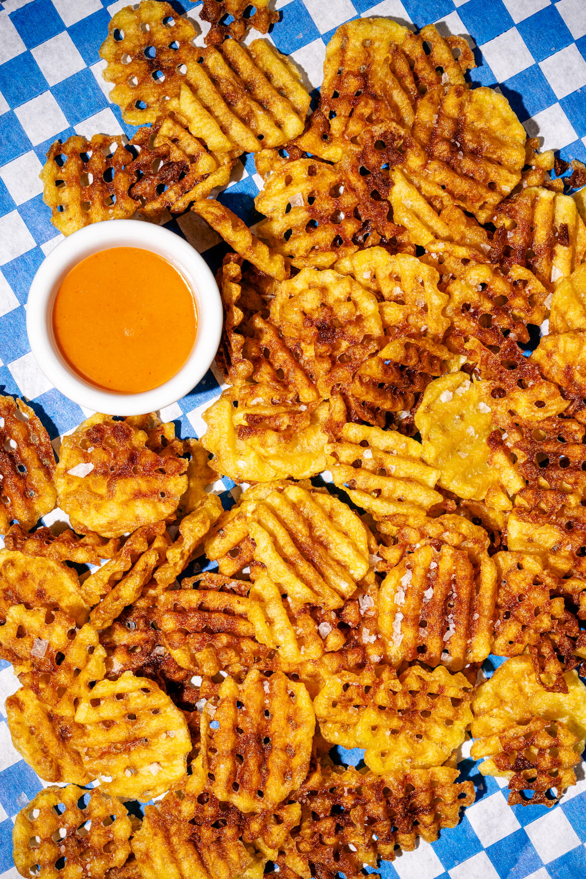 Frites gaufrées maison