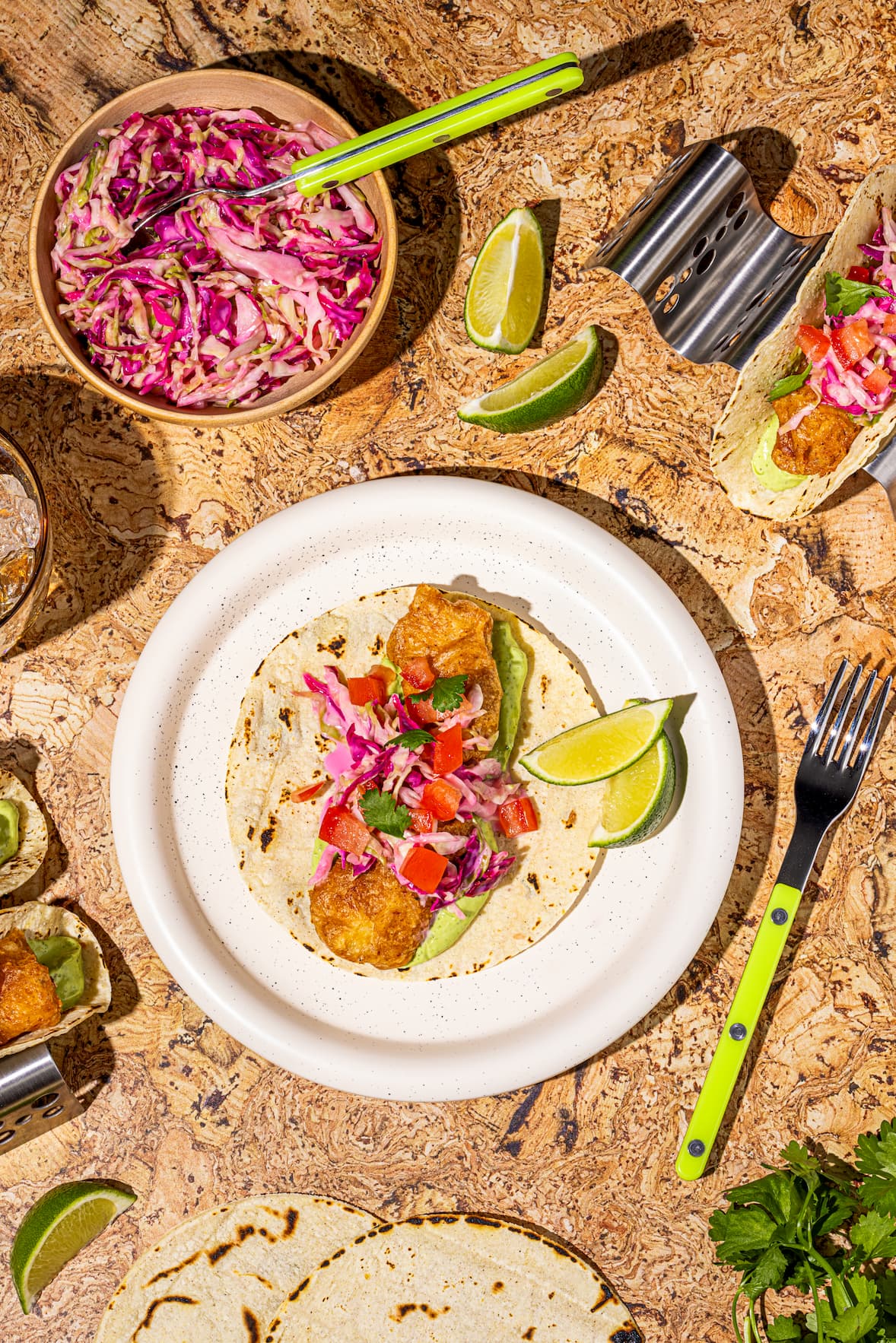 Tacos de poisson blanc (friture légère)